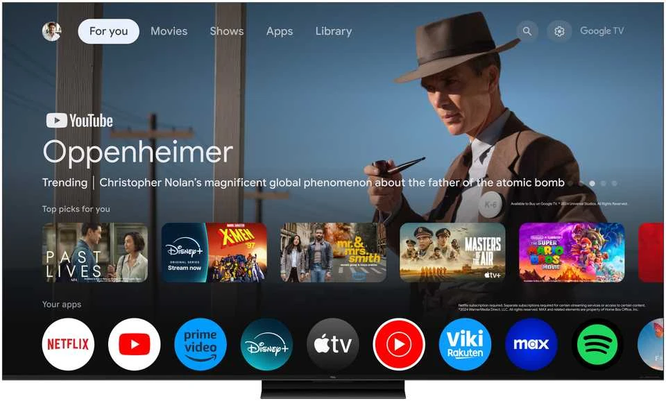 Televizorius TCL 85C7K Mini LED 85'' 4K Ultra HD Google TV