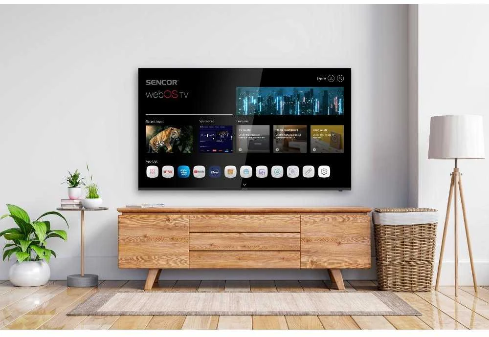 „Televizorius Sencor SLE 65US850TCSB“ LED 65 colių įstrižainės 4K „Ultra HD“ „WebOS“ televizorius