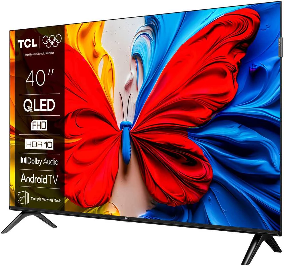 Televizorius TCL QLED TV | 40S5K | 40 | Smart TV | Android TV | FHD | Juodas