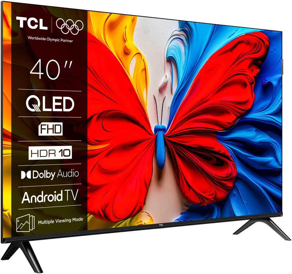 Televizorius TCL QLED TV | 40S5K | 40 | Smart TV | Android TV | FHD | Juodas