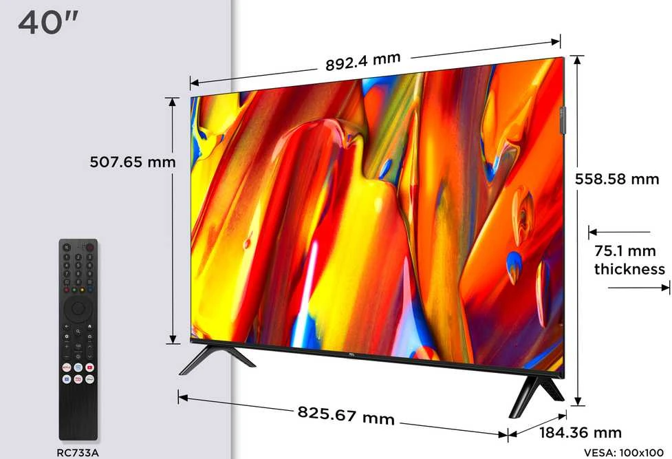 Televizorius TCL QLED 40V5C, 40
