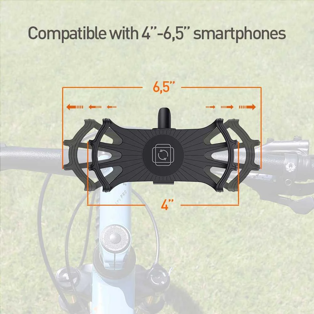Tellur Bike Phone Holder BPH100 4”-6.5”, Juodas