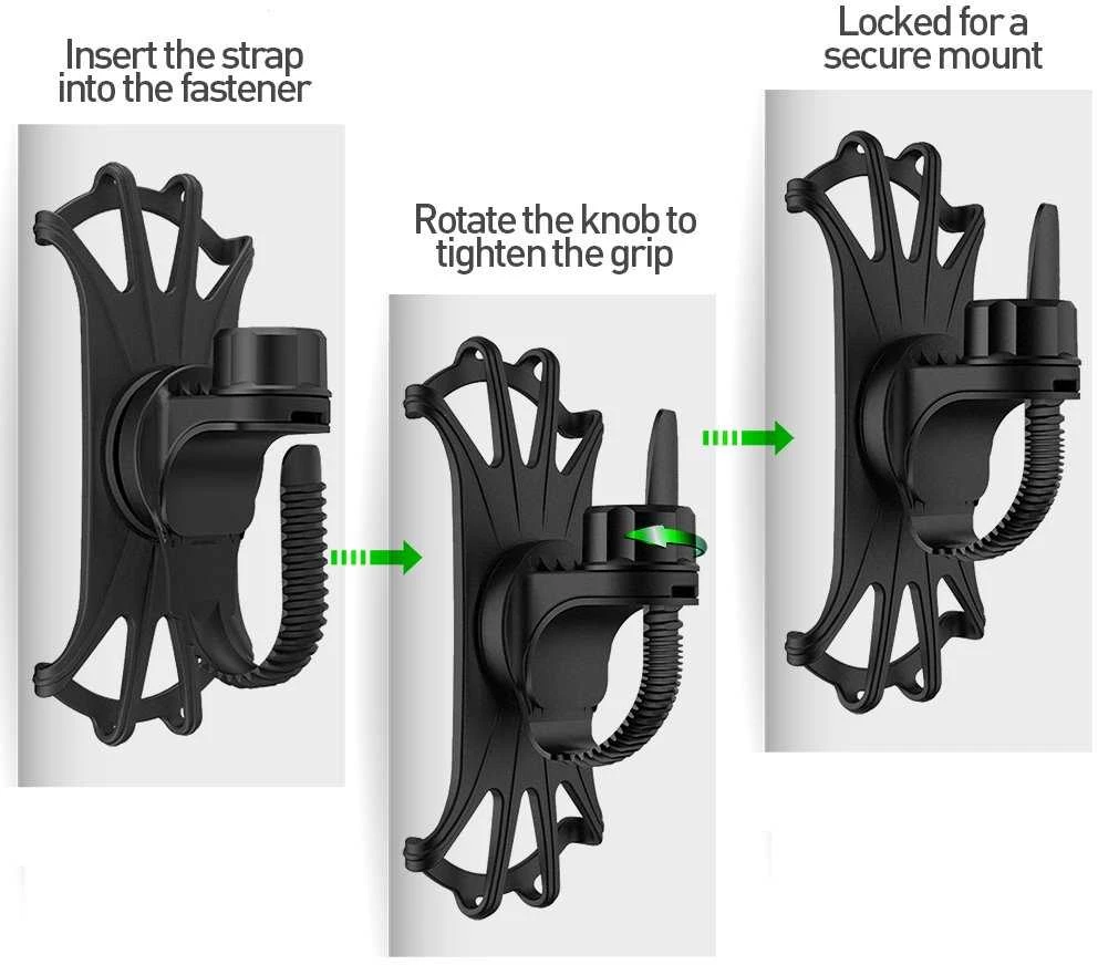 Tellur Bike Phone Holder BPH100 4”-6.5”, Juodas
