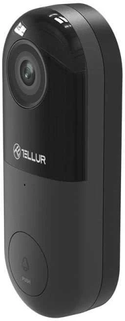 „Tellur“ vaizdo durų skambutis su WiFi, 1080P, PIR, laidinis, juodas