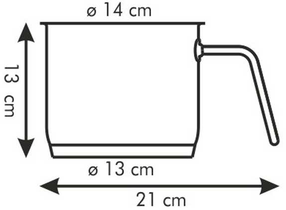 TESCOMA MILK POT HOME PROFI PIENO PUODAS 14 CM 1,8 L