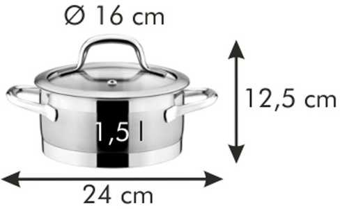 Tescoma President puodas su dangčiu, 16 cm, 1.5 l
