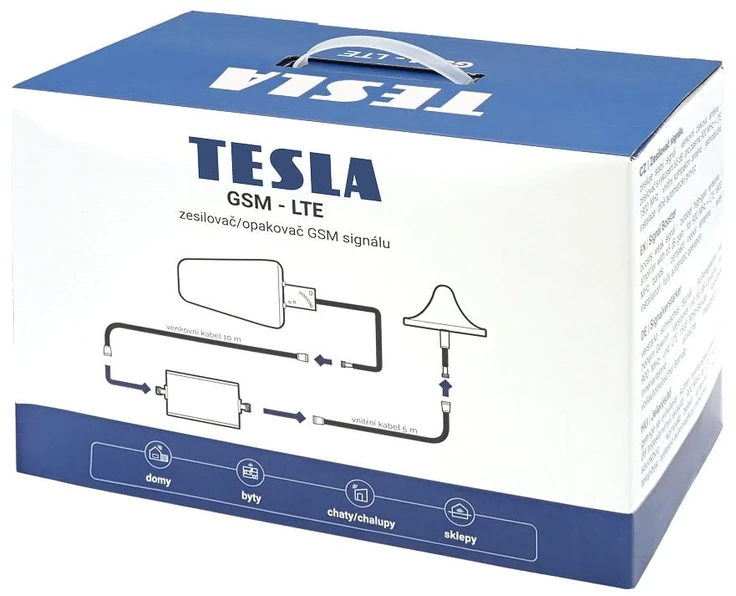 TESLA GSM-01 LTE Signalo stiprintuvas, 900/1800 MHz
