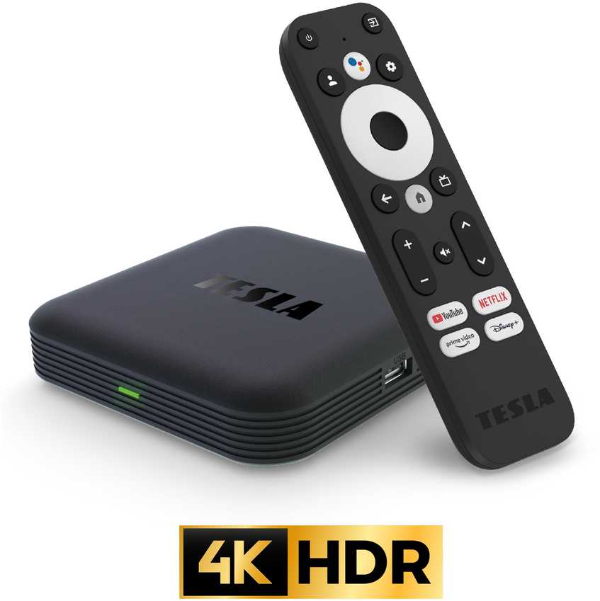 Vaizdo grotuvas Multimedijos grotuvas Tesla TESLA Multimedijos grotuvas XG600 4K, Google TV, Dolby Atmos juoda