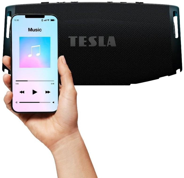 TESLA Sound BS70 - Vanduo-Resistant Wireless Bluetooth Speaker (Juodas)