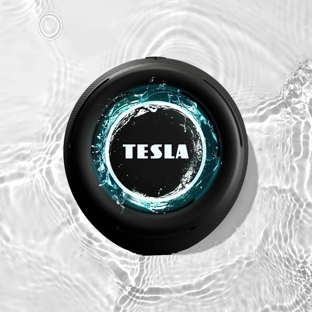 TESLA Sound BS70 - Vanduo-Resistant Wireless Bluetooth Speaker (Juodas)