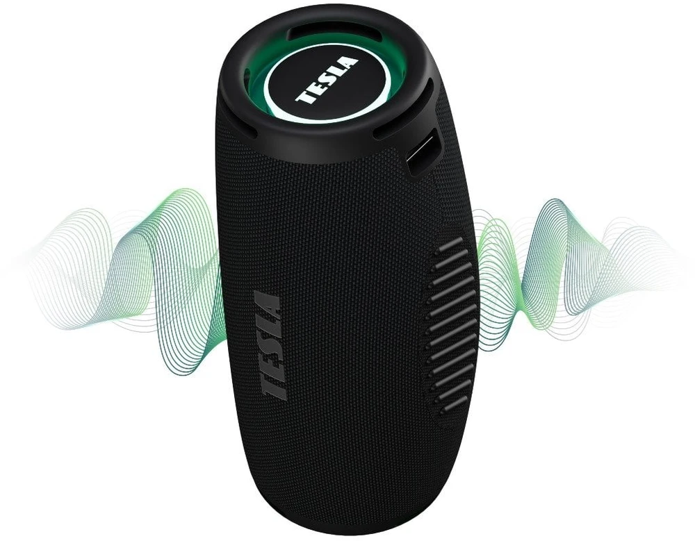 TESLA Sound BS70 - Vanduo-Resistant Wireless Bluetooth Speaker (Juodas)