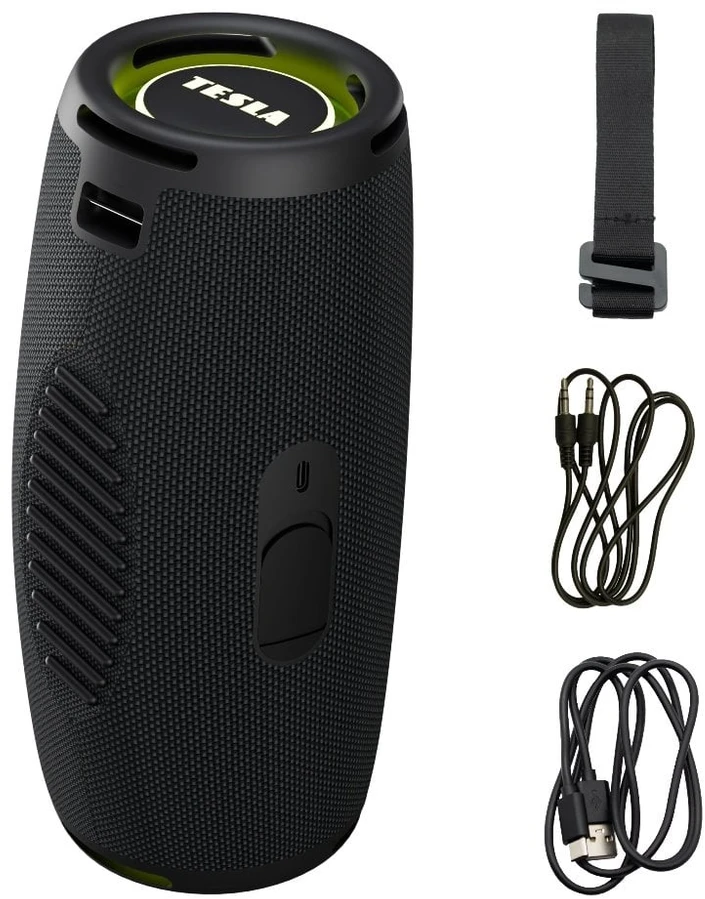 TESLA Sound BS70 - Vanduo-Resistant Wireless Bluetooth Speaker (Juodas)