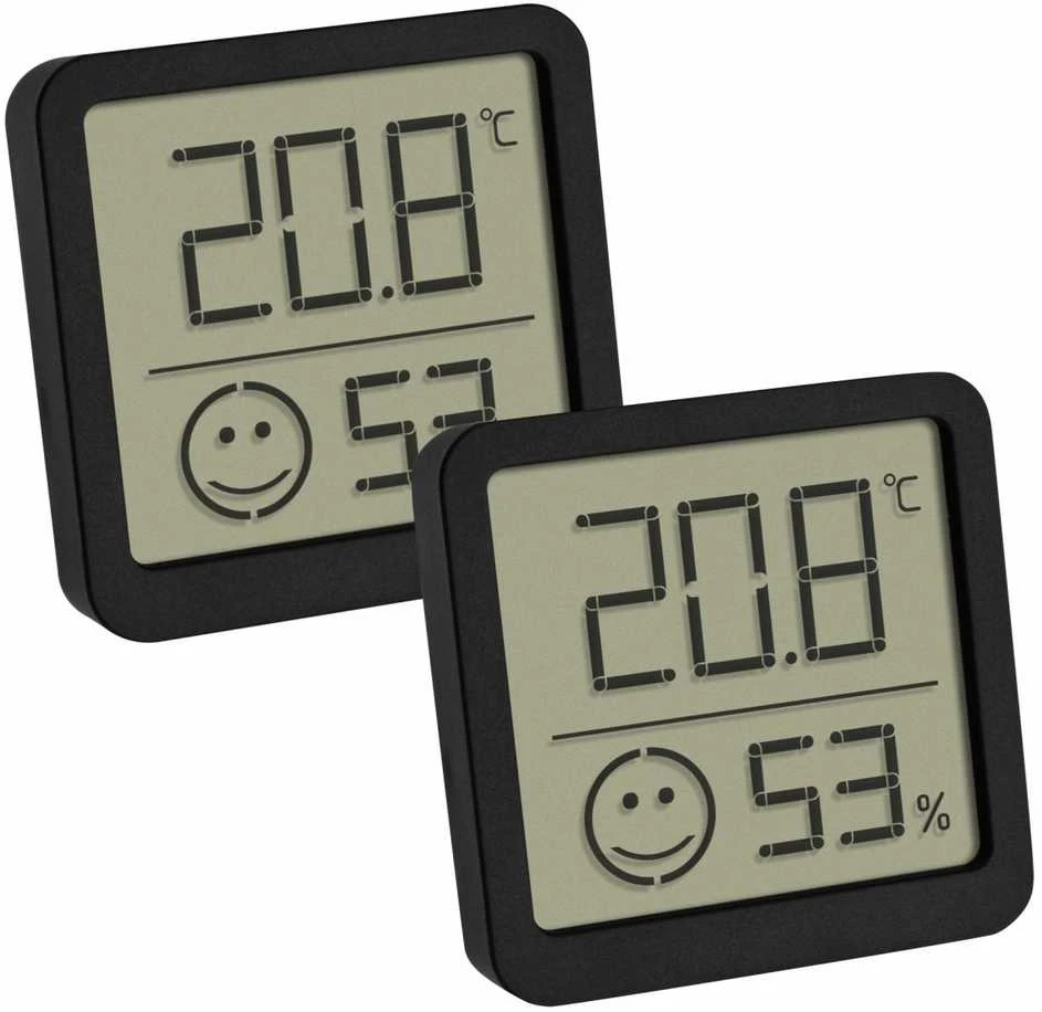 TFA 30.5053.01.02 2er Set juodas Digital Thermo Hygrometer