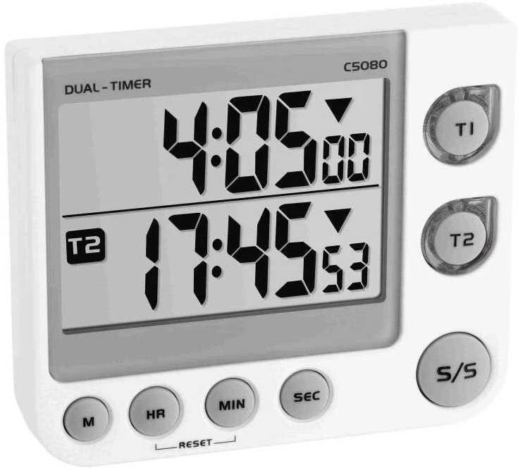 TFA 38.2025 dvigubas elektroninis laikmatis
