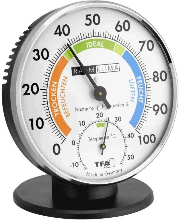 TFA Analoginis termo-higrometras su metaliniu žiedu 45.2033
