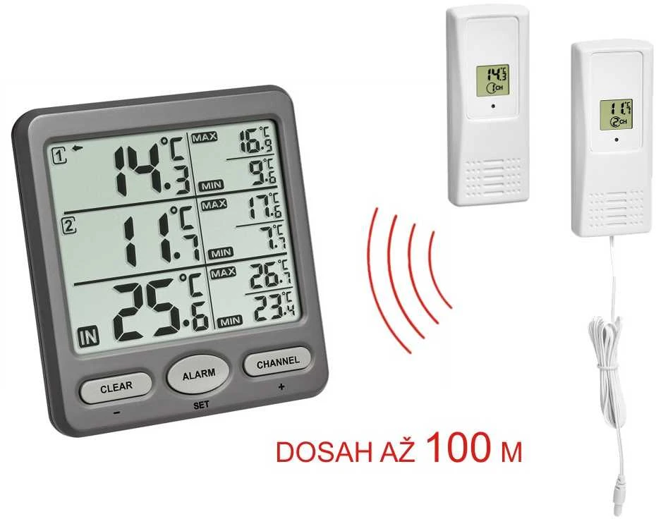 Orų stotelė TFA 30.3062.10 Trio Wireless Thermometer - 30.3062.10
