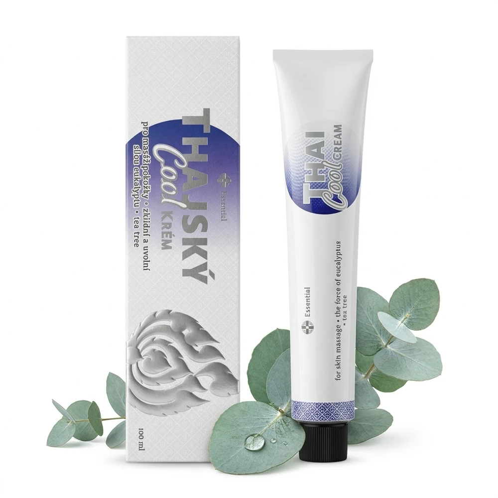 Thai Cream Thai Kreminis Thai Kreminis Essential Cool Chladivý masážní krém 100 ml
