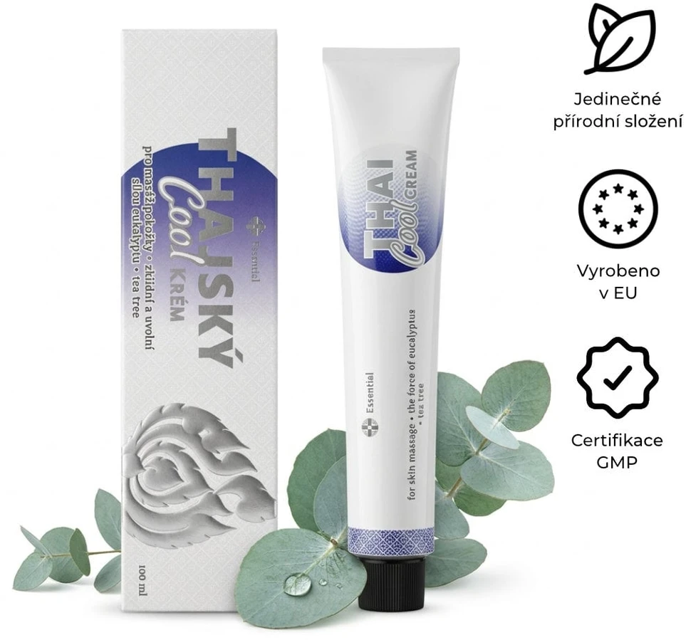 Thai Cream Thai Kreminis Thai Kreminis Essential Cool Chladivý masážní krém 100 ml