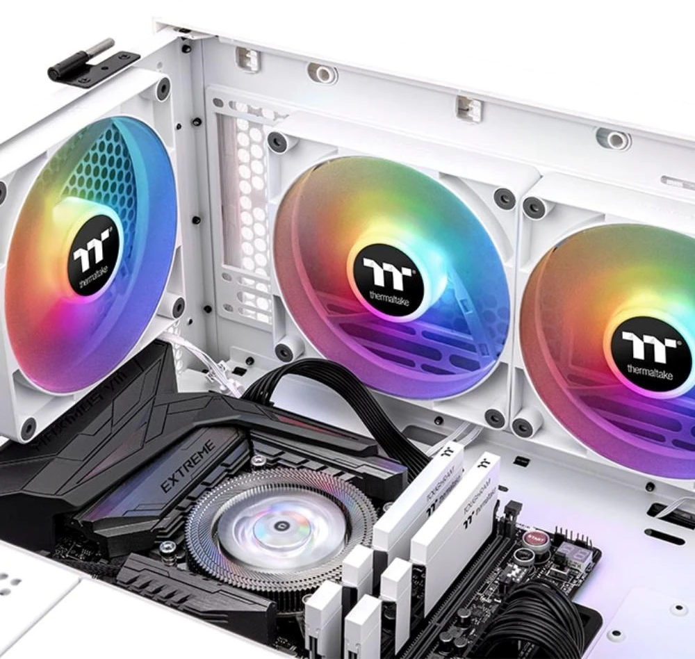 120 mm Thermaltake CT120 ARGB Sync PC aušinimo ventiliatorius baltas 500-2000 aps./min - 2 pak.