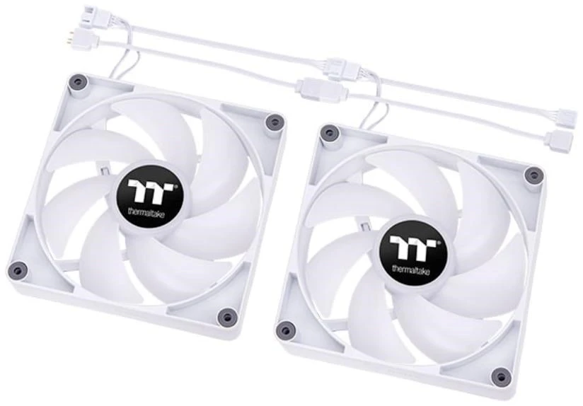 120 mm Thermaltake CT120 ARGB Sync PC aušinimo ventiliatorius baltas 500-2000 aps./min - 2 pak.