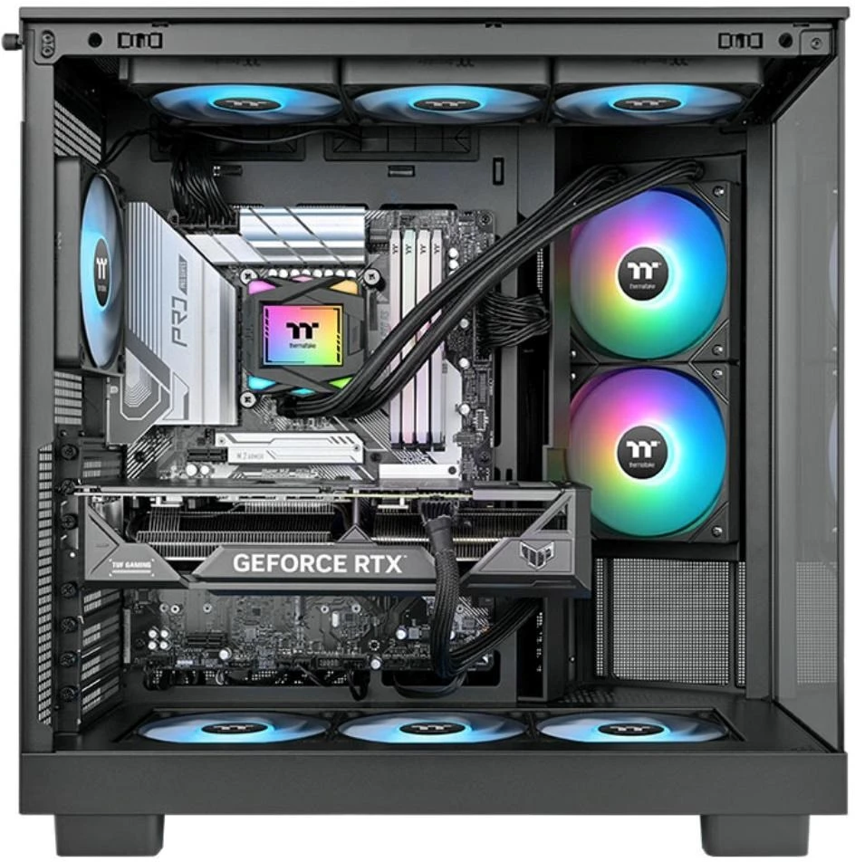THERMALTAKE vandens aušintuvas LA240 ARGB, 2x120mm ARGB, LGA1851, AM5, juodas