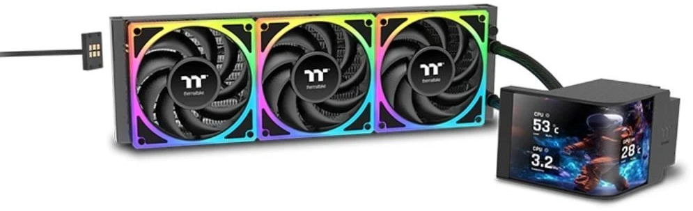 K Thermaltake MAGCurve 360 itin universalus skysčio aušintuvas su ARGB ventiliatoriumi