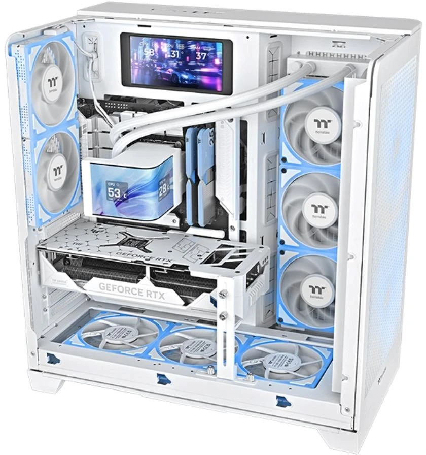 K Thermaltake MAGCurve 360 Ultra Snow universalus skysčio aušintuvas su ARGB ventiliatoriumi