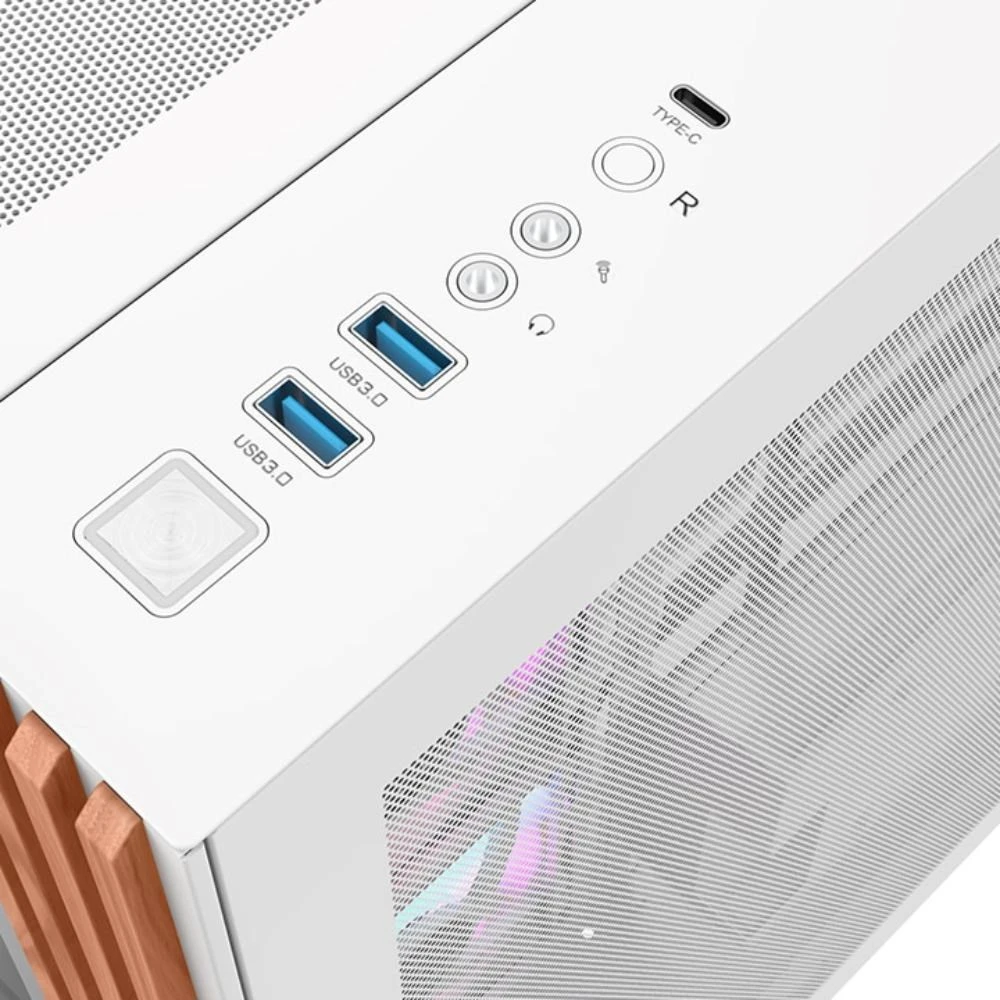 MIDI Thermaltake View 380 WS ARGB Snow Baltas