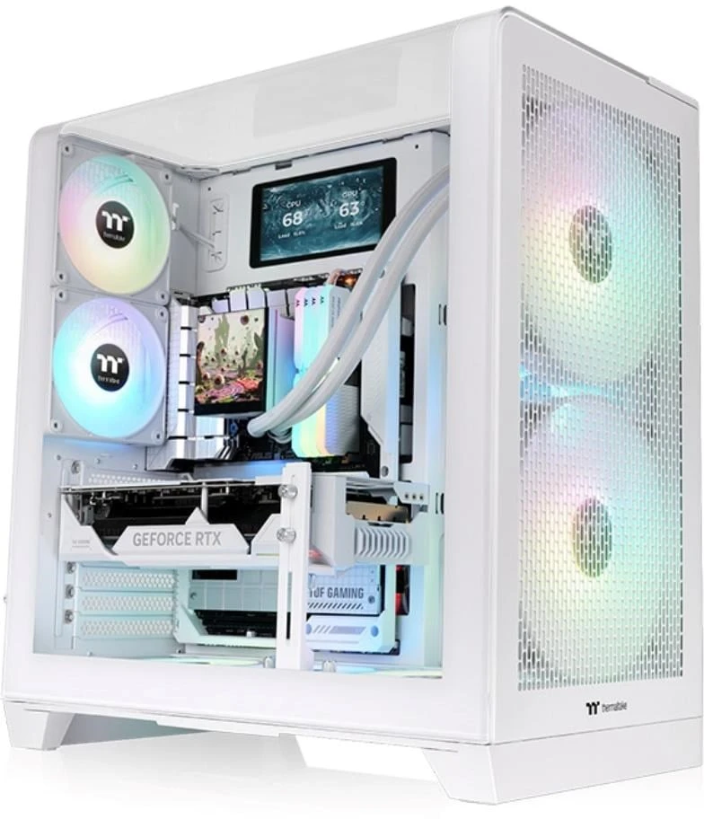 Midi Thermaltake View 390 Air Snow Baltas