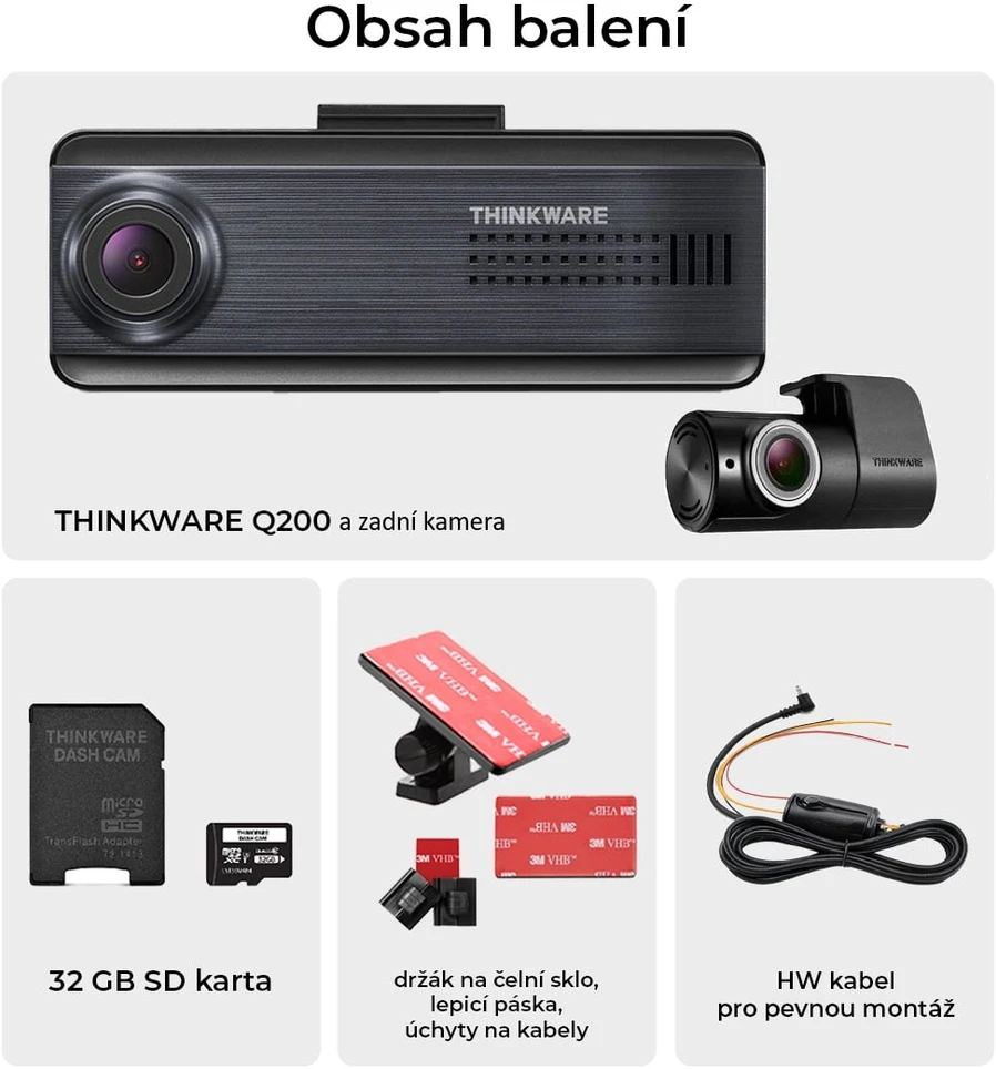 Thinkware Q200 2CH juoda