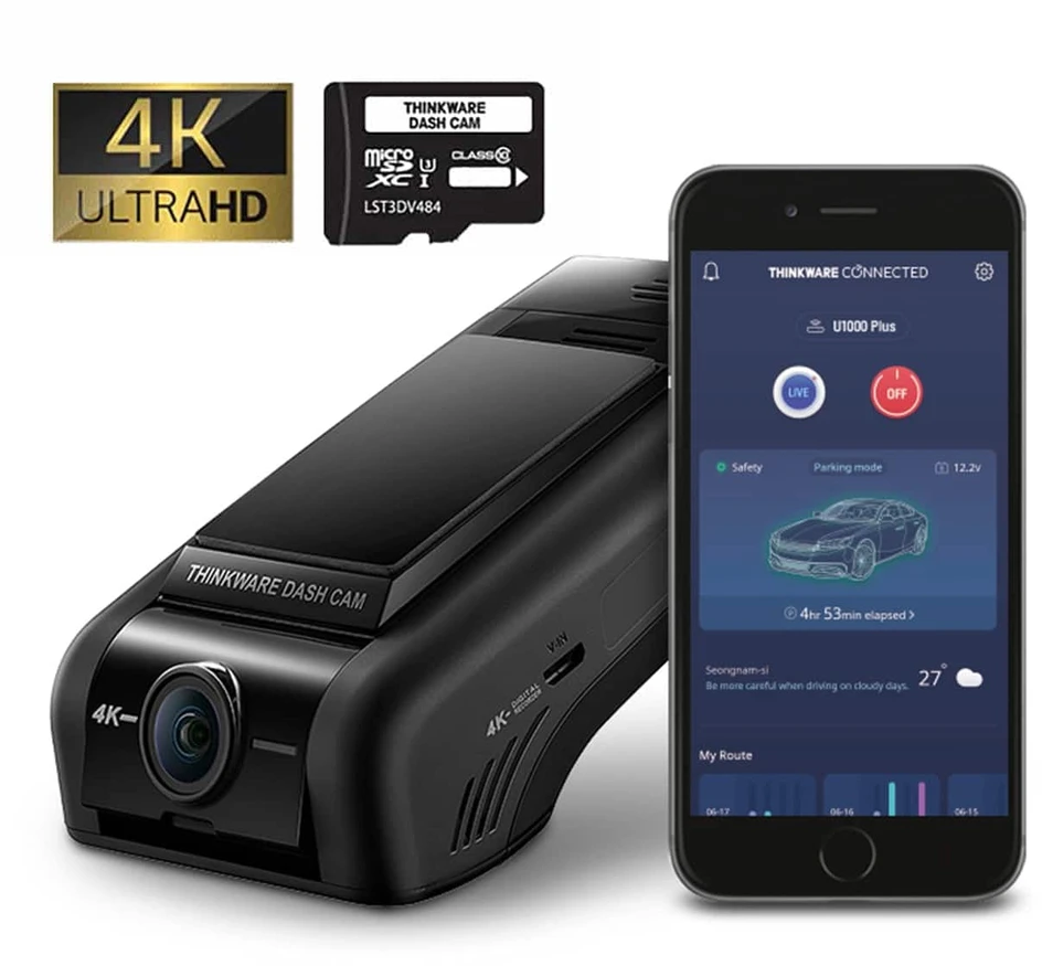 „Thinkware U1000 Plus“ juodas