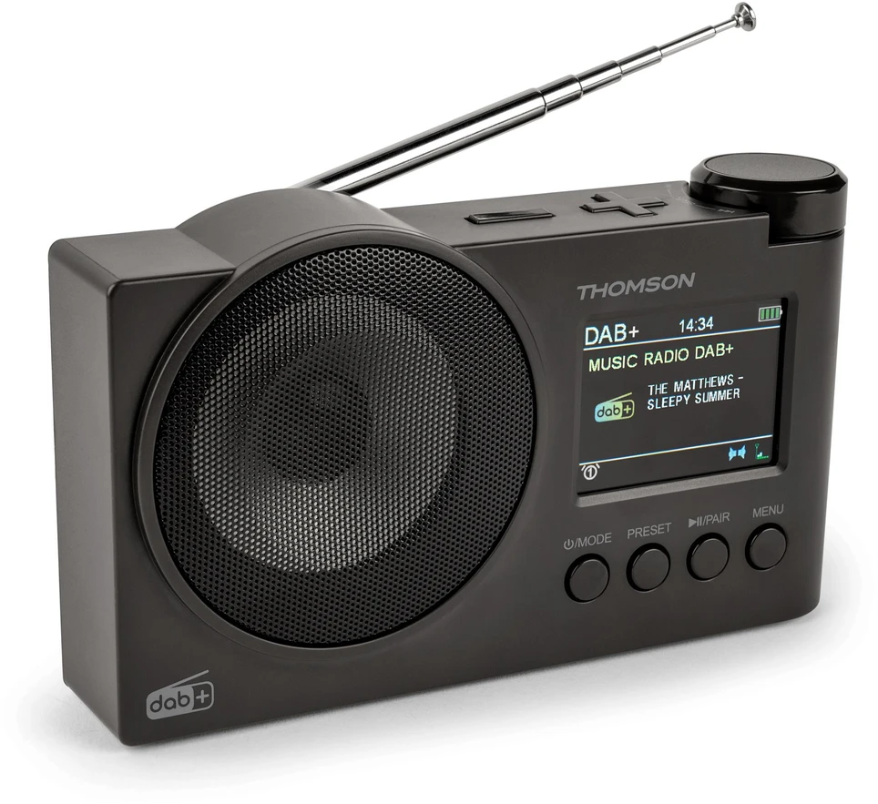 Nešiojamasis FM DAB+ radijas su „Bluetooth“ USB Thomson RT400DABBTBK