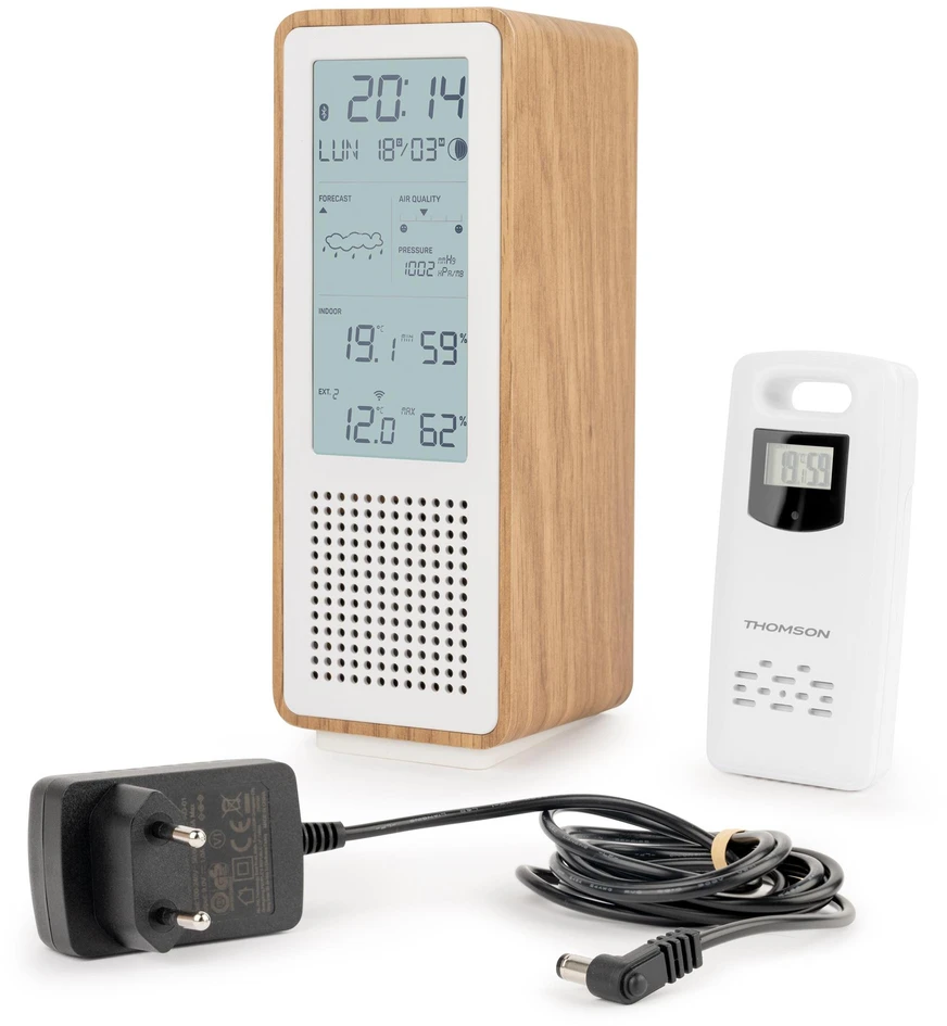 Thomson WS102TWH meteorologinės stotelės su „Bluetooth“ garsiakalbiu ir FM radiju