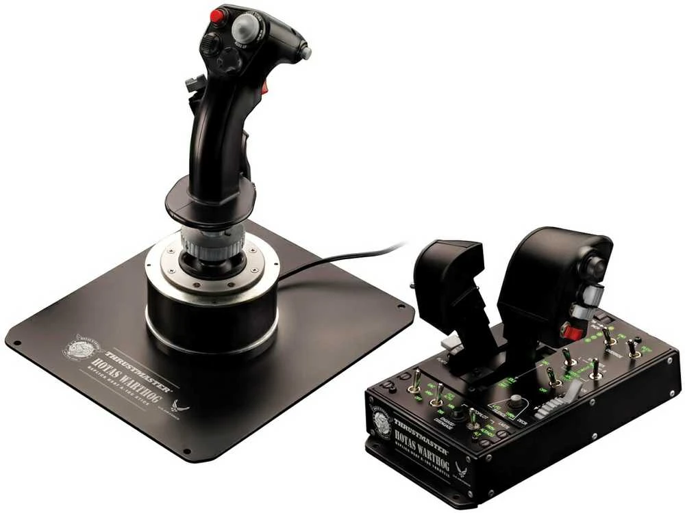 Thrustmaster HOTAS WARTHOG Vairalazdė ir akceleratoriaus valdiklis, Juodas