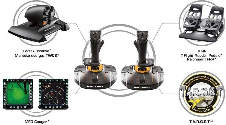 Vairalazdė Thrustmaster T.16000M FCS Space Sim Duo