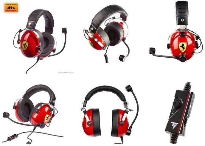Thrustmaster | Ausinės Žaidimams | DTS T Racing Scuderia Ferrari Edition | su laidu | Over-Ear | Raudona/Juodas