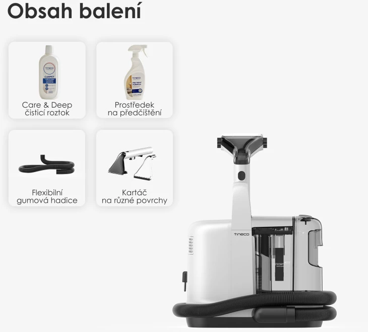 Tineco iCarpet Spot baltai-juodas