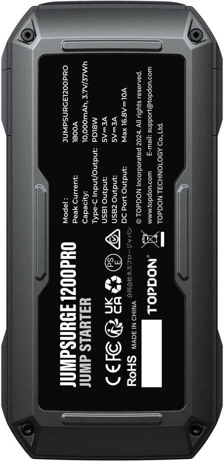 Viking TOPDON Car Jump Starter JumpSurge 1200 PRO, 10000 mAh