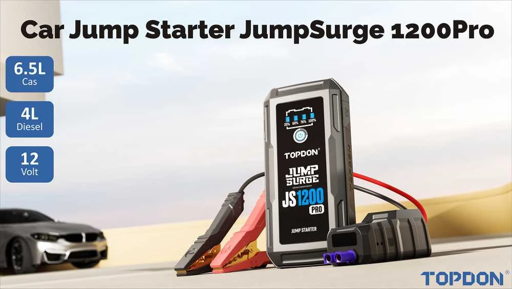 Viking TOPDON Car Jump Starter JumpSurge 1200 PRO, 10000 mAh