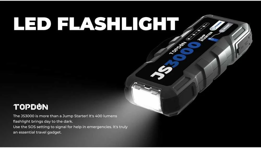 TOPDON automobilio užvedimo akumuliatorius JumpSurge 3000, 24000 mAh