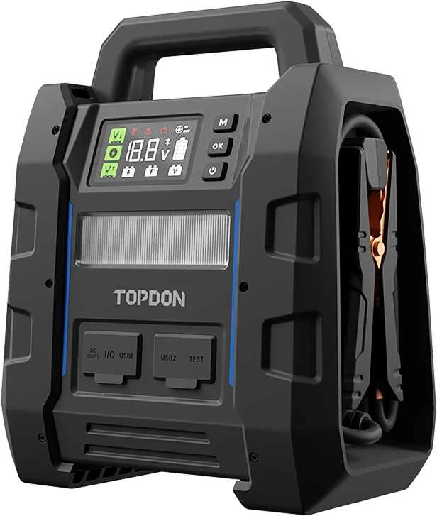 „Crystal Ink“ TOPDON V4500 Plus automobilio akumuliatoriaus užvedimo ir testavimo įrenginys