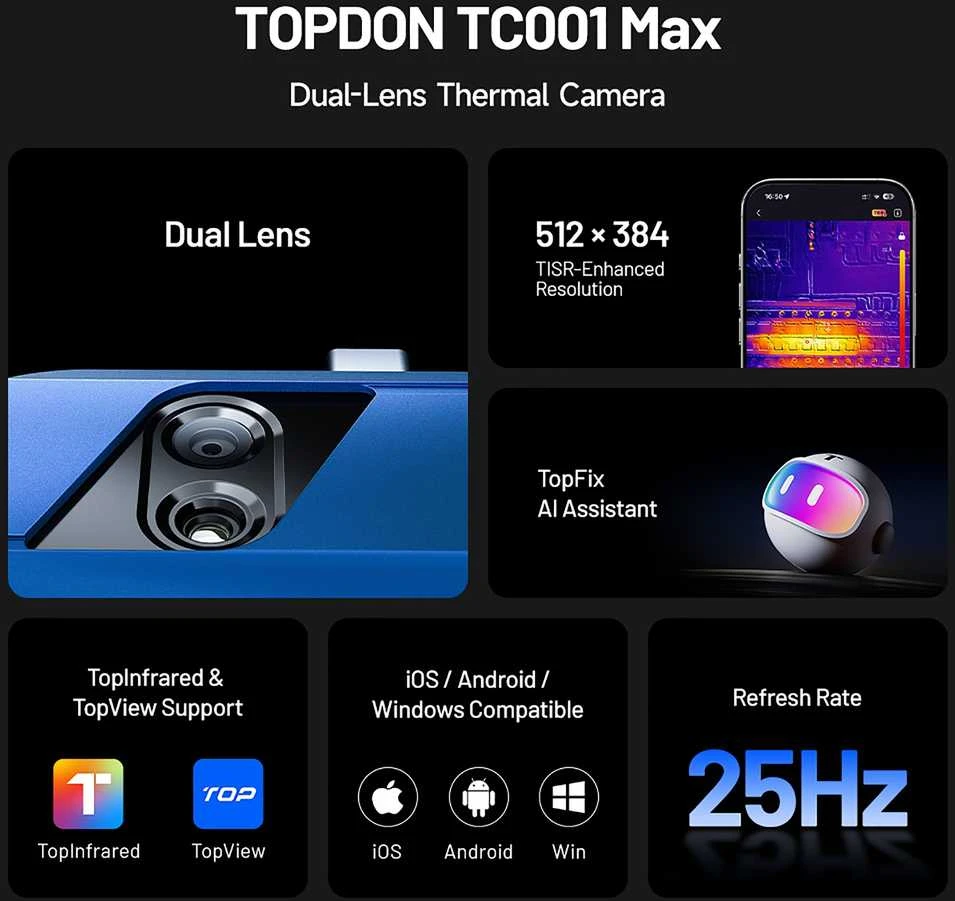 Doerr TOPDON termalny infrakamera TC001 Max