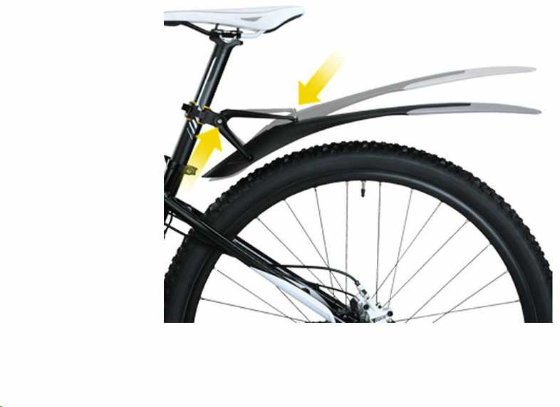 Garde-boue Topeak Defender XC1 & XC11 29er rinkinys VTT - Juodas - Priekinis ir galinis - 29 colių