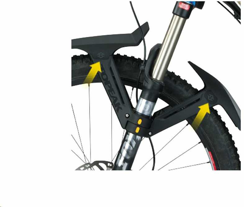 Garde-boue Topeak Defender XC1 & XC11 29er rinkinys VTT - Juodas - Priekinis ir galinis - 29 colių