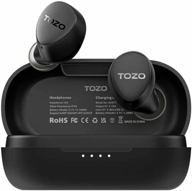 Ausinės TWS TOZO Agile Dots Juodas