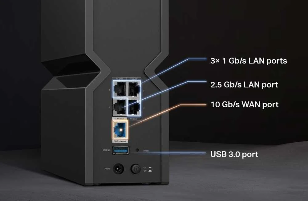 Maršrutizatorius TP-Link Archer BE700 wireless router Multi-Gigabit Ethernet Tri-band (2.4 GHz / 5 GHz / 6 GHz) Juodas