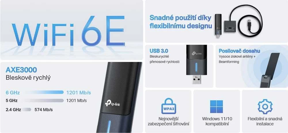 Karta jungiama į tinklą TP-Link Archer TX50UH
