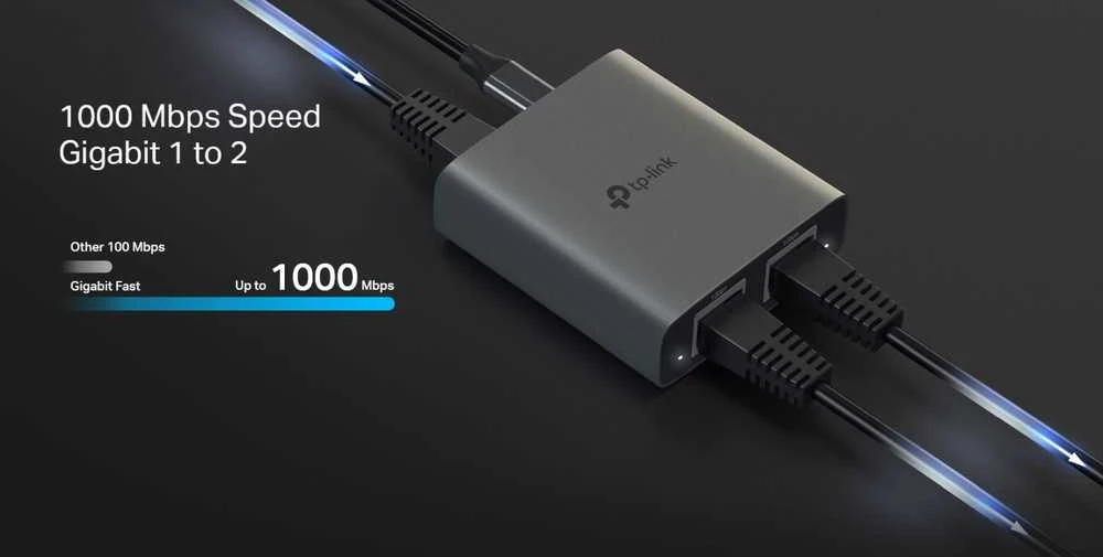Maršrutizatorius TP-LINK 1–2 gigabito eterneto skirstytuvas | EH210