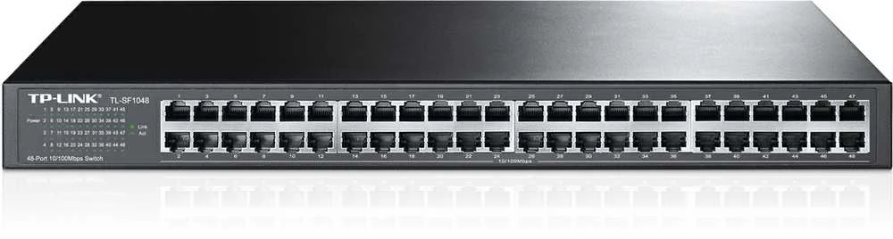 TP-LINK | 48 prievadų 10/100 Mbps stovo tipo komutatorius | TL-SF1048 | Nevaldomas | Montuojamas ant stovo