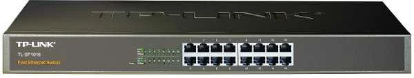 Šakotuvas TP-LINK 16port 10/100 Switch 19in-Rack